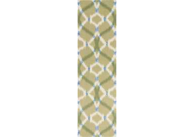 Image for Nourison Sun N Shade SND05 Green 8' Runner Hallway Rug