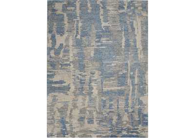 Image for Nourison Ellora ELL01 Blue and Grey 8'x10' Large Handmade Rug