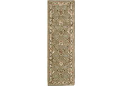 Image for Nourison India House IH76 Green 8' Runner Hallway Rug