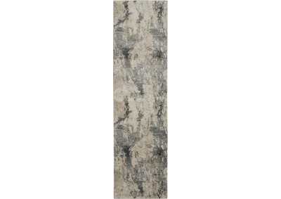 Image for Nourison Fusion FSS16 Beige and Grey 8' Runner Hallway Rug