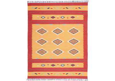 Image for Nourison Baja BAJ02 Orange 8'x10' Large Flat Weave Rug