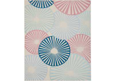 Image for Nourison Grafix GRF20 White and Blue 8'x10' Large Rug