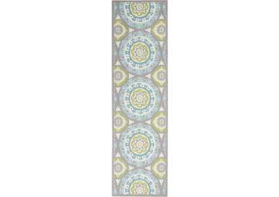 Image for Waverly Sun N Shade SND16 Green 8' Runner Hallway Rug