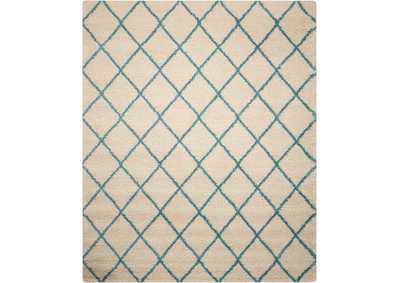 Image for Nourison Brisbane BRI08 White and Blue 5'x7' Area Rug