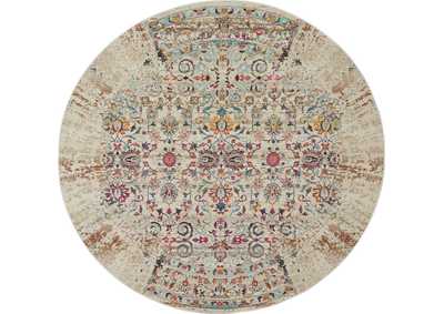 Image for Nourison Vintage Kashan VKA02 Ivory Multicolor 4' Round Boho Area Rug