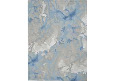 Image for Nourison Symmetry SMM07 Beige and Blue 9'x12' Oversized Textured Rug