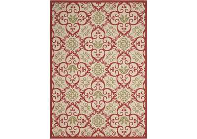 Image for Nourison Caribbean CRB02 Ivory and Red 9'x13' Oversized Rug