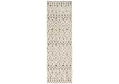 Image for Nourison Palermo 8' Runner Beige and Grey Distressed Bohemian Area Rug