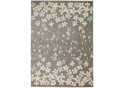 Image for Nourison Tranquil TRA04 Grey 4'x6' Floral Area Rug