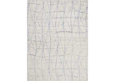 Image for Nourison Ellora ELL02 Ivory and Blue 10'x14' Oversized Handmade Rug