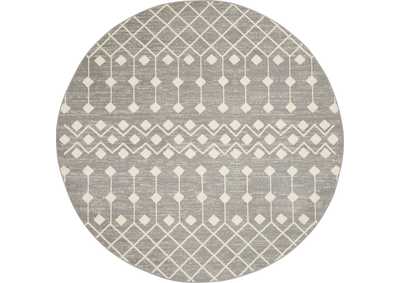 Image for Nourison Grafix 8' Round Grey Area Rug