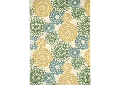 Image for Waverly Sun N Shade SND72 Blue and Green 10'x13' Oversized Indoor-outdoor Rug