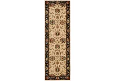 Image for Nourison Living Treasures LI04 Beige Multicolor 8' Runner Hallway Rug