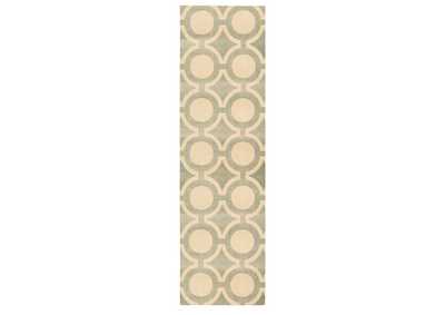 Image for Nourison Luminance LUM01 Beige and White 8' Runner Hallway Rug