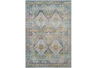 Image for Nourison Ankara Global ANR07 Blue and Green 4'x6' Farmhouse Area Rug