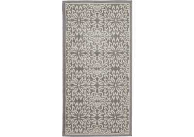 Image for Nourison Jubilant 2' x 4' Small Grey Floral Area Rug