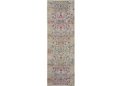 Image for Nourison Vintage Kashan VKA02 Ivory Multicolor 6' Runner Hallway Rug