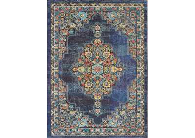 Image for Nourison Passionate PST01 Dark Blue Multicolor 5'x7' Kashan Area Rug