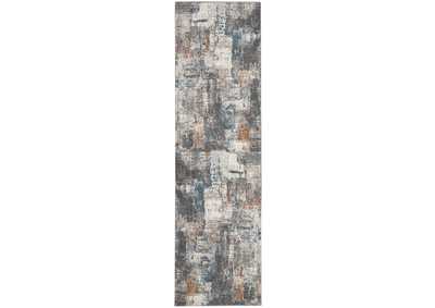 Image for Nourison Tangra 8' Runner Grey Multi Area Rug
