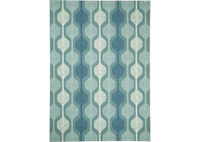 Image for Waverly Sun N Shade SND70 Blue 8'x11' Oversized Indoor-outdoor Rug