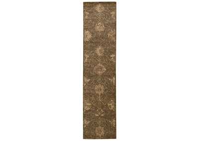Image for Nourison Silken Allure SLK08 Brown 10' Runner Hallway Rug