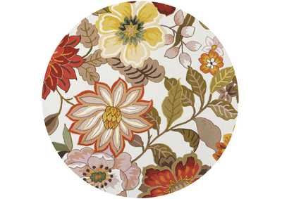 Image for Nourison Fantasy FA18 White Multicolor 6' Round Area Rug