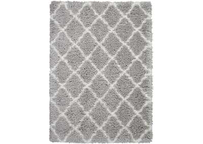 Image for Nourison Luxe Shag LXS02 Grey 8'x10' Large Rug