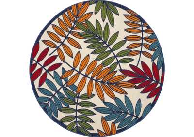 Image for Nourison Aloha ALH18 Multicolor 5'xRound Indoor-outdoor Rug