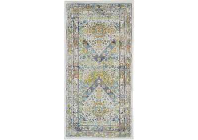 Image for Nourison Ankara Global ANR07 Blue and Green Farmhouse Area Rug
