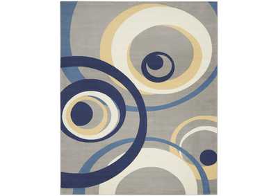 Image for Nourison Grafix GRF21 Grey and Blue 8'x10' Large Rug
