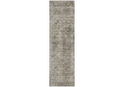 Image for kathy ireland Home Desert Skies DSK03 Grey 8' Runner Hallway Rug