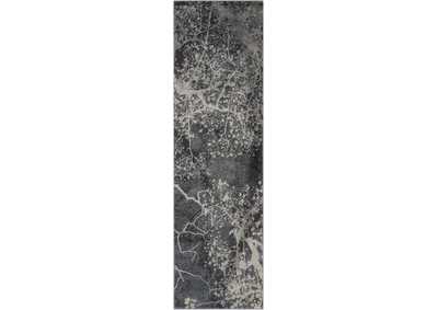 Image for Nourison Maxell MAE11 Grey 8' Runner Hallway Rug