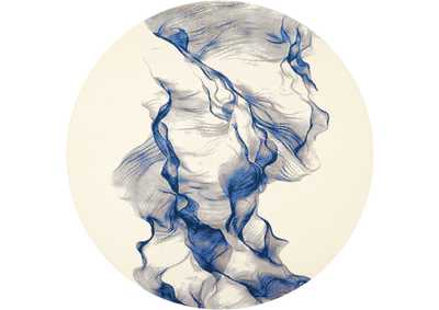 Image for Nourison Twilight TWI27 Ivory and Blue 8' Round Oversized Rug