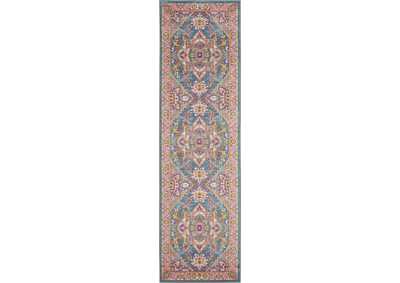 Image for Nourison Passion PSN20 Teal Multicolor 8' Runner Hallway Rug