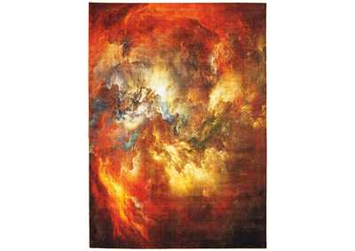 Image for Nourison Le Reve LER07 Red and Brown 9'x12' Oversized Storm Clouds Rug