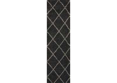 Image for Nourison Brisbane BRI03 Black 6' Runner Hallway Rug