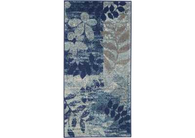 Image for Nourison Tranquil 2'x4' Navy Blue Modern Small Rug