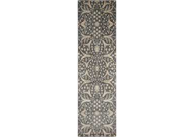 Image for Nourison Luminance LUM08 Grey 8' Runner Hallway Rug