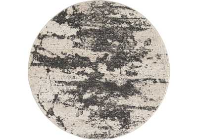 Image for Nourison Maxell MAE07 Grey and White 5' Round Area Rug