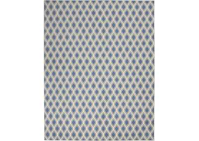 Image for Nourison Grafix GRF22 Blue and Grey 8'x10' Large Rug