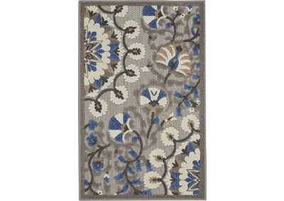 Image for Nourison Aloha 3'x4' Grey Patio Area Rug