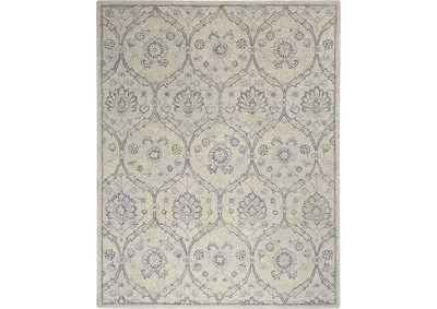 Image for Nourison Jazmine JAZ03 Ivory and Blue 8'x10' Large Wool Rug