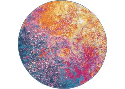 Image for Nourison Passion PSN10 Multicolor 4' Round Colorful Area Rug