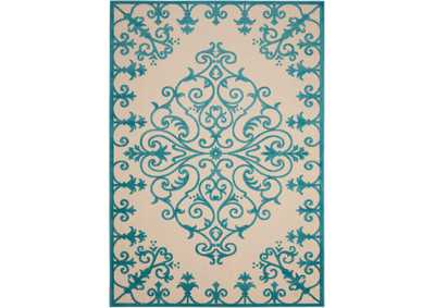 Image for Nourison Aloha ALH12 Aqua 8'x11' Oversized Indoor-outdoor Rug
