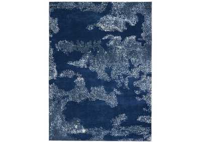 Image for Nourison Etchings 5'3" x 7'3" Blue Abstract Area Rug