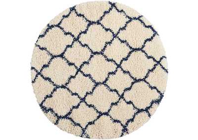Image for Nourison Amore AMOR2 Blue and Ivory 4' Round Area Rug