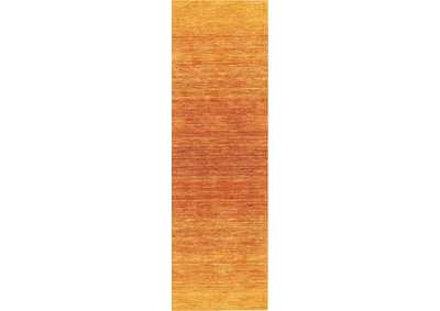 Image for Calvin Klein Linear Glow GLO01 Brown 8' Runner Hallway Rug