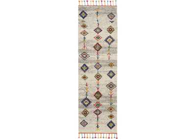 Image for Nourison Nomad NMD04 Grey Multicolor 8' Runner Hallway Rug