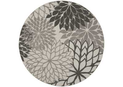 Image for Nourison Aloha 8' Round Silver Grey Area Rug