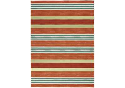 Image for Waverly Sun N Shade SND71 Red 5'x8' Striped Area Rug